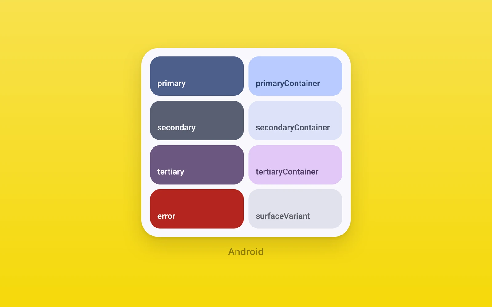 One.Android.Color dynamic Material 3 roles as swatches
