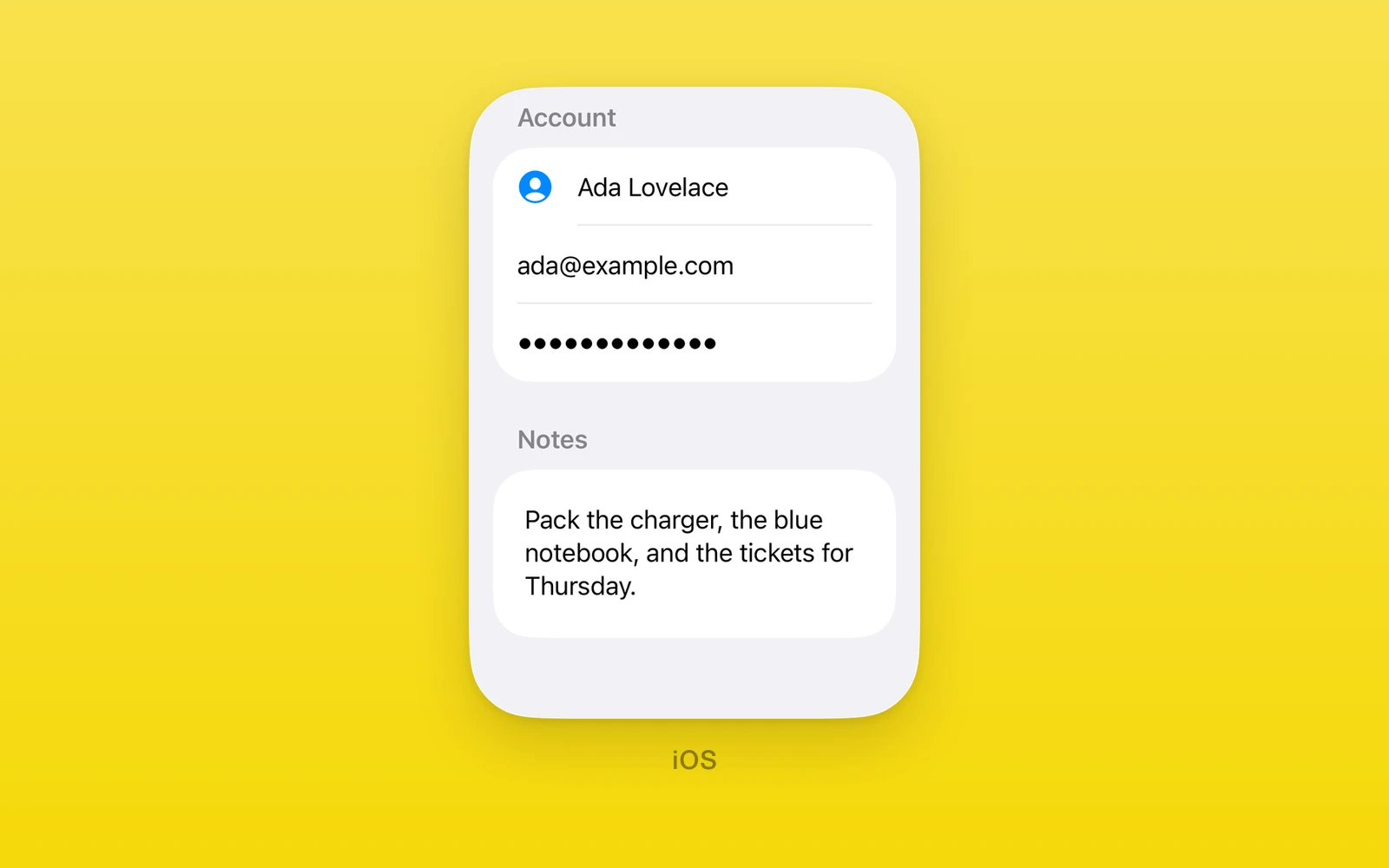 One.iOS TextField, SecureField, and TextEditor in a native SwiftUI form